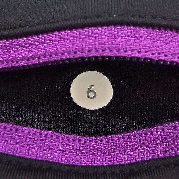 Lululemon Leggings Womens Size 6 Black Purple Run Inspire Crop II - Picture 4 of 11